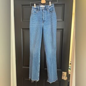 Abercrombie Women's curve love 90's straight ultra high rise jeans